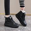 Модные зимние ботинки женские 2024 зимние новые мягкие теплые повседневные универсальные хлопковые туфли студенческие ботинки с толстой подошвой нескользящие кроссовки на плоской подошве