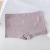 Women Underpants Slim Fit Solid Color Elastic Waistband Mid Waist Good Breathability Lady Boxers Female Daily Underwear