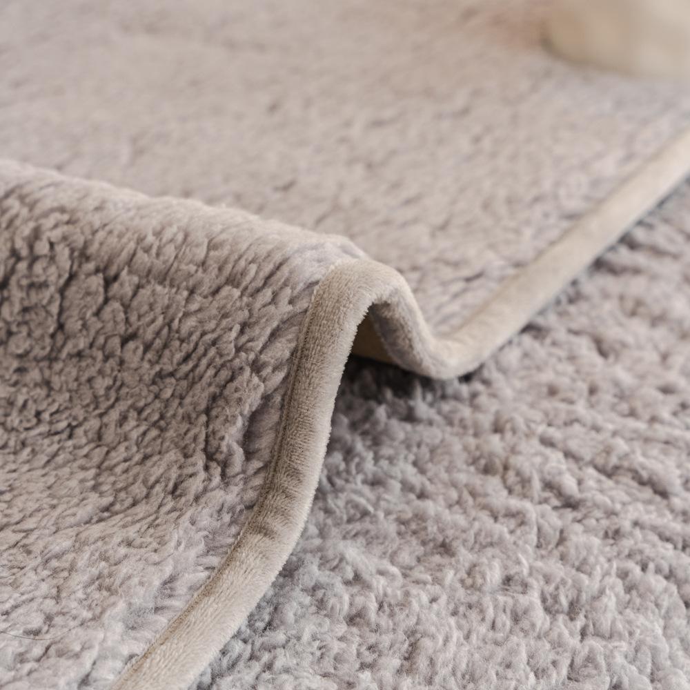 Lamb Wool Sofa Cushion Autumn And Winter New Thickened Non-Slip Seat Cushion Plush Sofa Cover Cover Cloth Solid Color