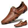 Handmade Casual Leather Shoes Men Loafers Comfortable Moccasins Men Flats Shoes Genuine Leather Men Shoes