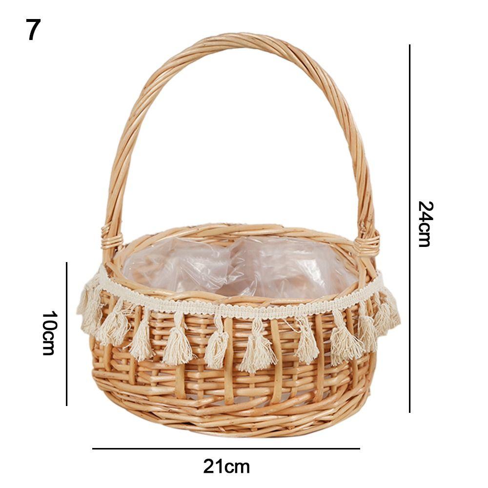 Корзины из ивы и ротанга с цветочницей Желтые плетеные корзины в форме полумесяца Свадьба