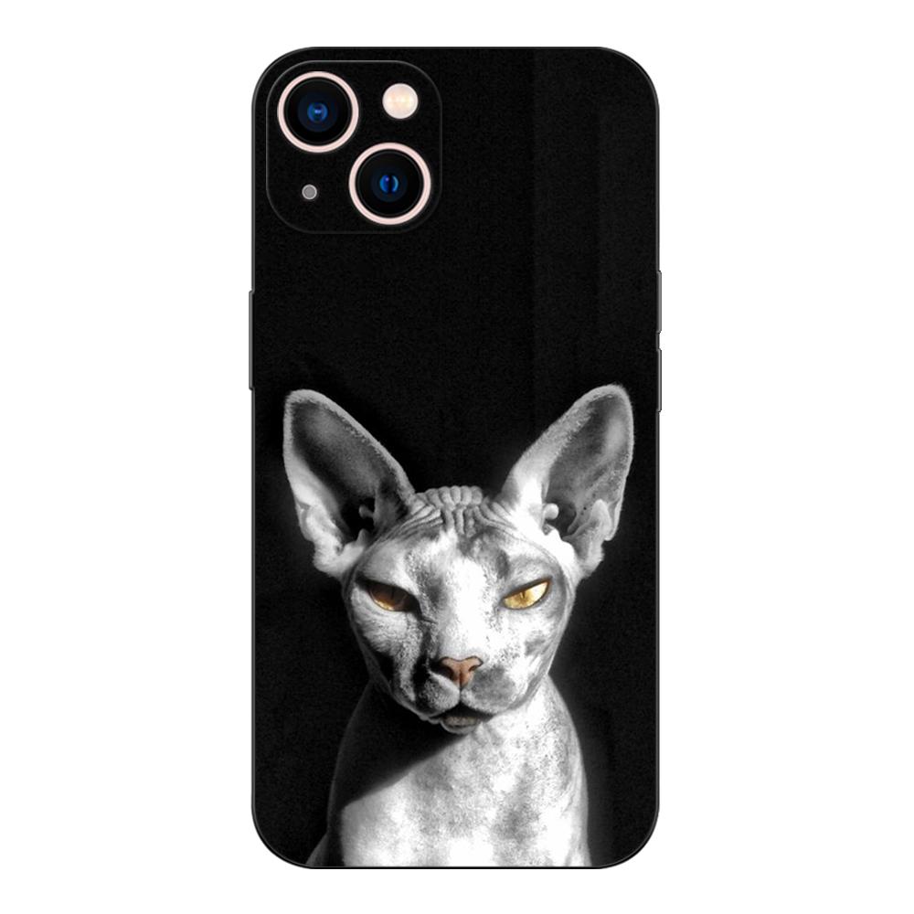 Черный чехол из ТПУ для OPPO A11S A15 A15S A16 A16S A16K A16E K3 K10 K9S ACE2 5G Sphynx Cat