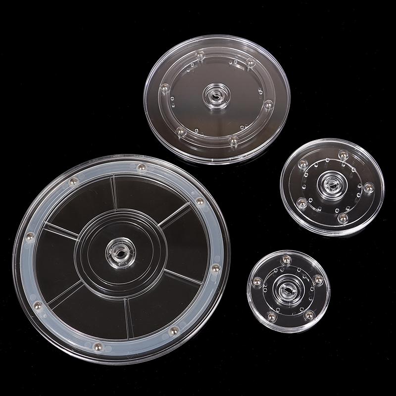 Поворотный стол Прозрачный акриловый вращающийся на 360 градусов стенд с круглым основанием Ленивые украшения Декор поворотные пластины мебельная фурнитура