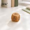 Reading Motivation Gadget Wooden Decision Dice, 6-Sided Wood Engraved Quotes Prompt, Natural Tool Charm, Fun Companion Book Lover Habit