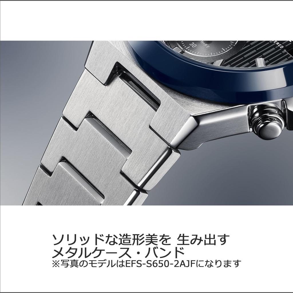 Солнечные часы Casio Edifice с керамическим безелем и сапфировым серебристым стеклом, EFS-S650YD-3AJF, мужские,