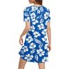 Women's Fashion Casual Printed With Pockets Bohemian Beach V-Neck Short Sleeve Dresses