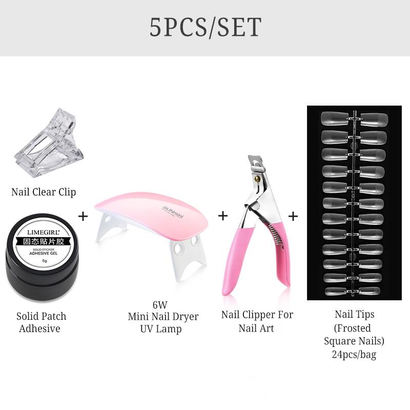 5 г твердый гель для кончиков ногтей, прозрачный замачиваемый УФ-светодиодный гель-лак для дизайна ногтей, функциональный гель, УФ-лампа, наборы для наращивания ногтей, твердый золотой корм для собак