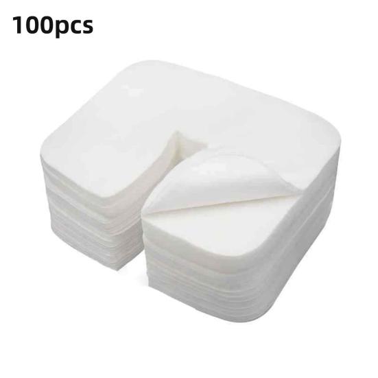 100Pcs Face Cradle Cover Disposable Massage Headrest Non-woven Cover Soft Portable Massage