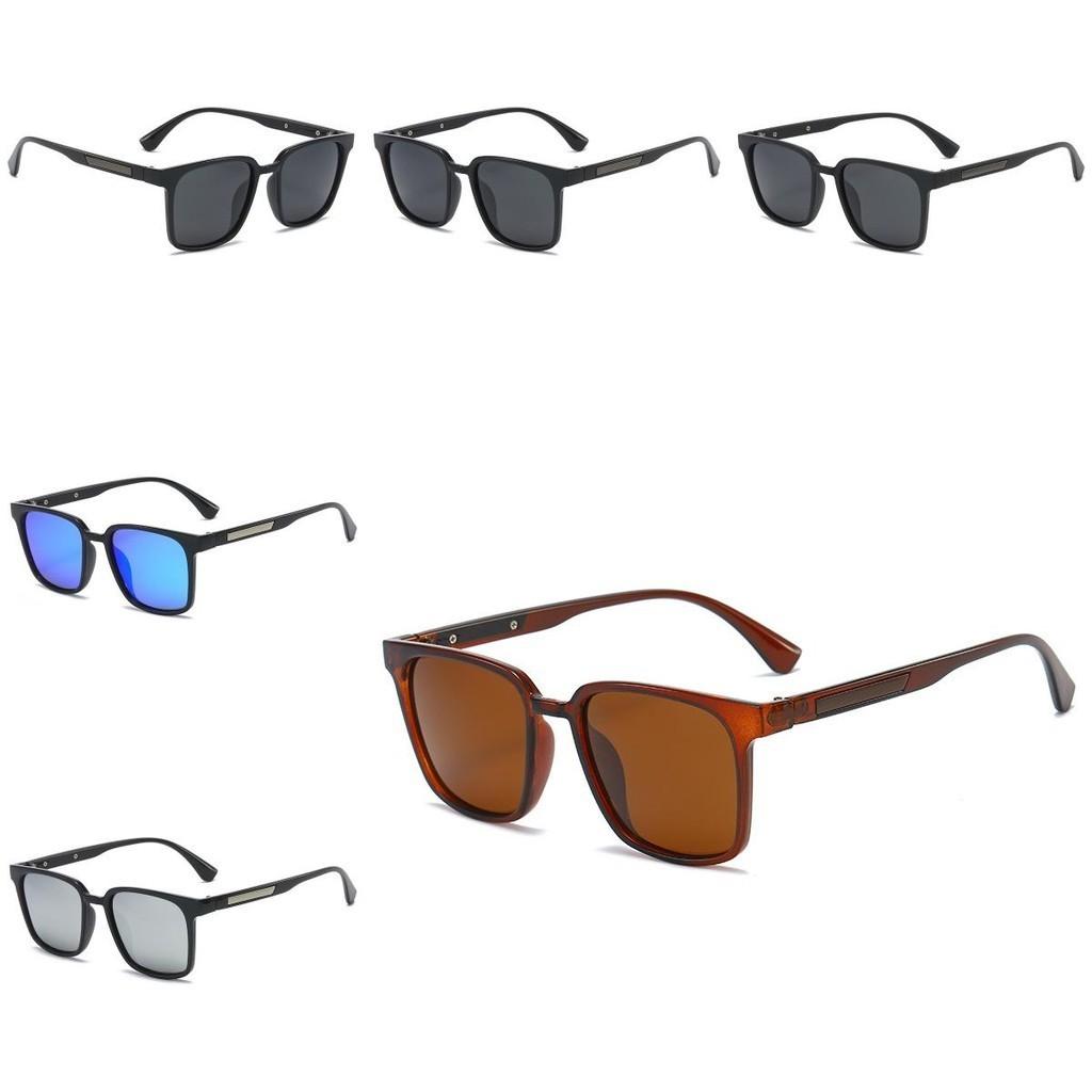 Мужские поляризационные солнцезащитные очки для вождения 2021 года, УФ-защита 400, ретро-квадратный стиль, серые линзы