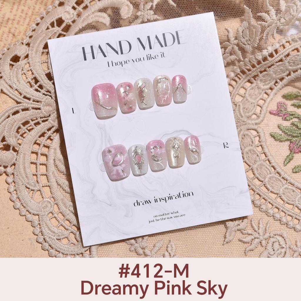 27Style Choice кошачий глаз накладные ногти короткие ручной работы накладные ногти с наклейками инструменты полное покрытие типсы с желеобразным клеем