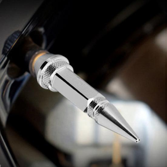 Yousheng 4 шт 45/60 мм Колпачки штоков клапанов шин Шипованный дизайн Пылезащитный Алюминиевый сплав Велосипеды Мотоцикл Колпачок клапана шины Автотовары