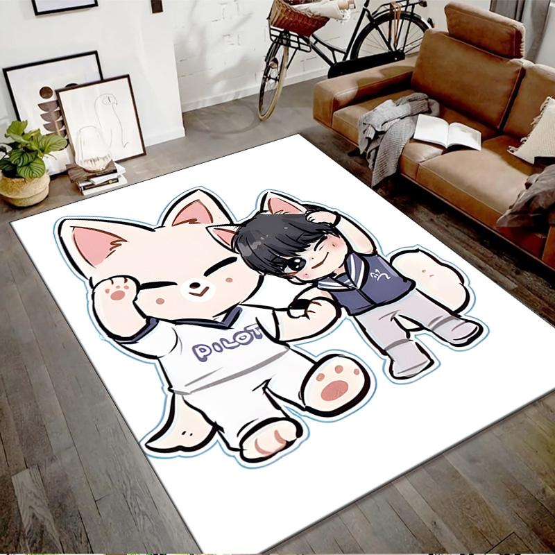 1pc Kpop Team6 Design Printed Area Rug Carpet for Bedroom Living Room Home Decor Rugs Mat Non Slip Mat Rug for Bedside