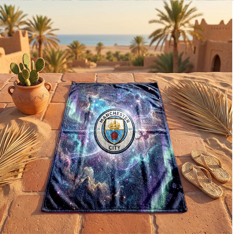 Manchester City Print Microfiber Beach Towel Quick Dry Absorbent Large Towel For Beach Swimming Travel