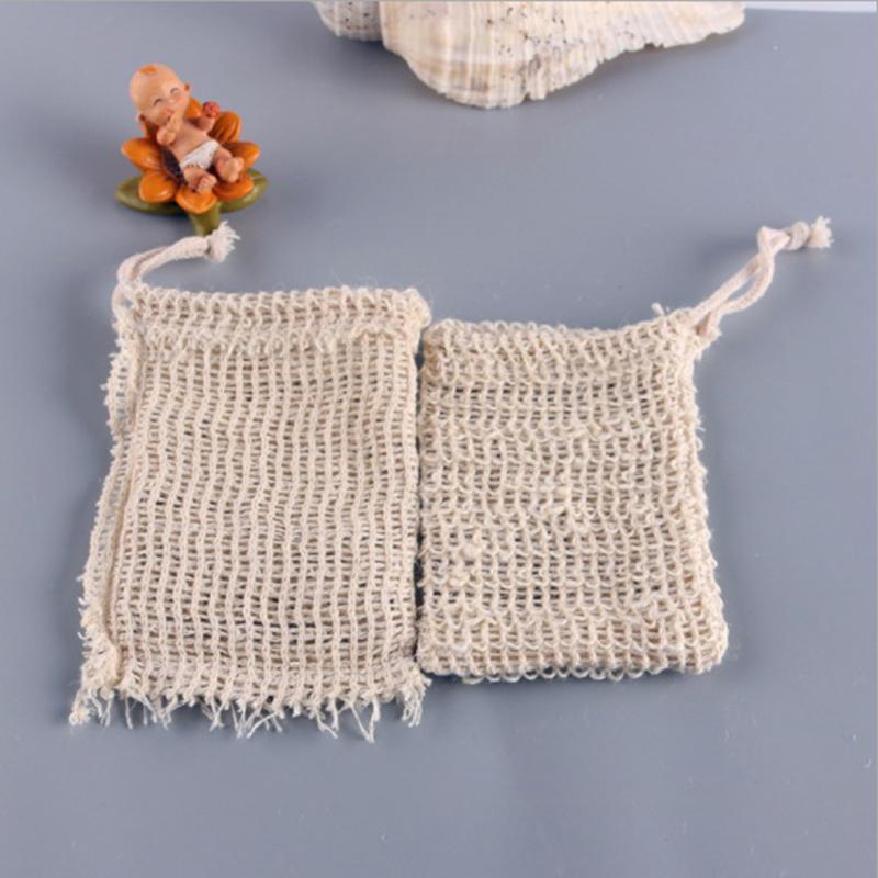 Натуральный Экологичный Сизаль Мыло Экономия Мешок Сетка Сетка Отшелушивающий Пенящийся Сетчатый Шарик