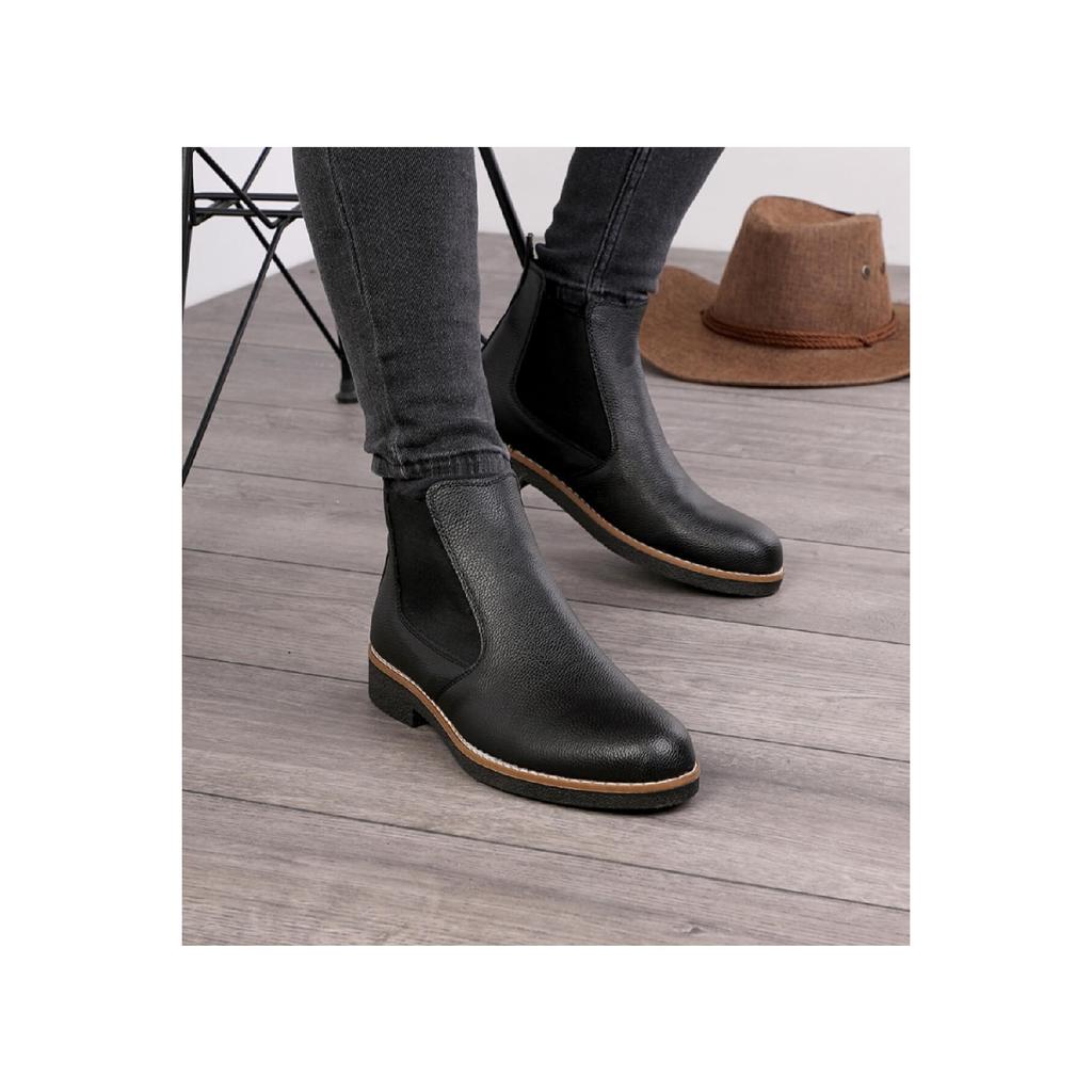 Ботинки без шнурков Черные ботинки Ботинки без молнии