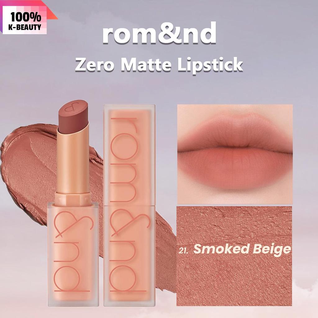Rom&nd Матовая помада Zero в оттенке Dusty Pink - Гладкая, стойкая помада-пуля K-beauty