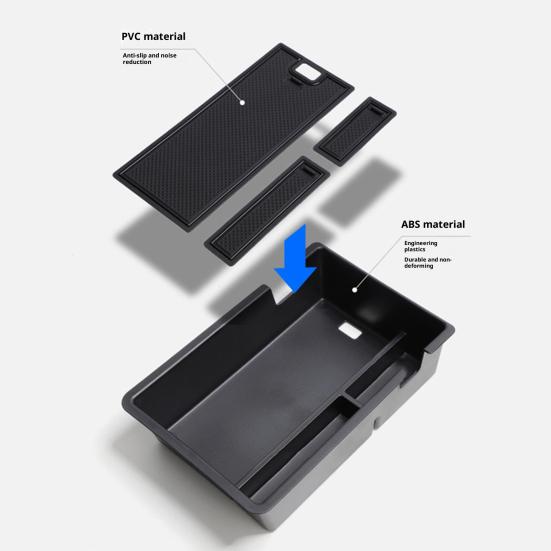 Yousheng Center Console Organizer for BYD Yuan UP 2024 2025 OEM Fit Armrest Storage Box Tool-Less Installation 5L Sliding Lid Bin