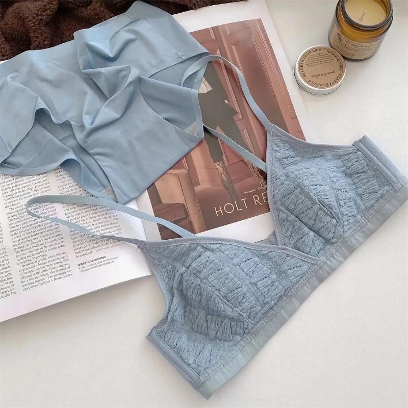 Новый женский ультратонкий французский пузырчатый бюстгальтер с треугольными чашками и ушками кролика для девочек, удобный бюстгальтер без косточек для маленькой груди