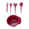 5pcs Hair Dye Coloring Kit Nylon Fiber Brushes Mixing Bowl Pointed Handle Hair Dyeing Tools