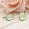 Fashion Rose Gold Color Egg Shape Crystal Drop Earrings For Women Wedding Elegant Jewelry Trendy Eardrop
