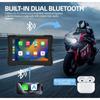 5 Inch Motorcycle DVR GPS Navigation Wireless CarPlay Moto Android Auto Portable Digital Dashboard Display Screen Monitor