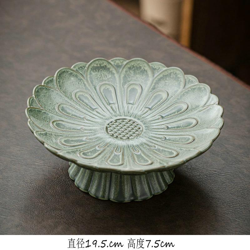 Керамическая тарелка на высоких ножках, форма для торта, тарелка для десерта, поднос для напитков, фруктовая чаша, подставка для торта, поднос для закусок, декоративные тарелки, подставка для дисплея