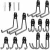 Garage Hooks, 12-Pack Garage Storage Hooks and Hangers, Heavy-Duty Wall-Mounted Garage Organizer for Ladders, Bicycles, Hoses, and More (Gray)