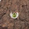 Peridot Stone Sterling Silver Anniversary Gift Eternity Wedding Unique Boho Ring RR-48-10