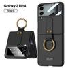 For Samsung Galaxy Z Flip 4 3 Case Luxury Ultra -Thin Skin -Feeling Ring Bracket Lens Film Shockproof Protection Hard Back Cover