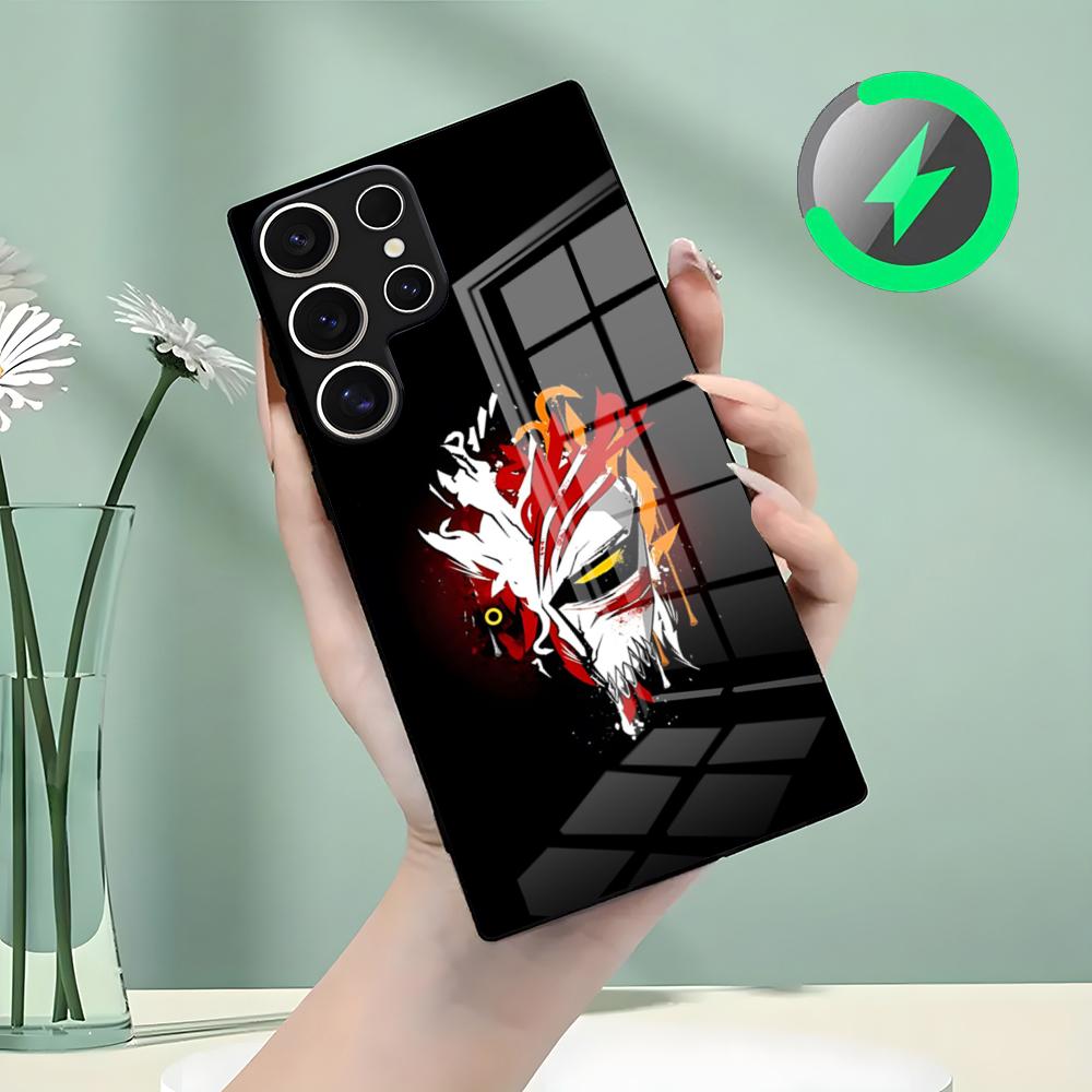 B-Bleach Чехол для телефона Samsung S26 S25 S24 S23 S22 S21 S20 Edge Ultra Plus FE Для Magsafe Стеклянный чехол