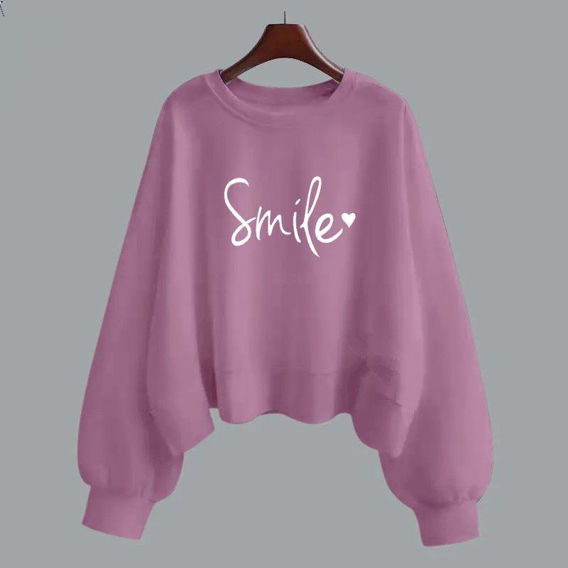 Фиолетовая хлопковая толстовка с капюшоном женская на весну и осень с длинными рукавами, корейская версия, с круглым вырезом, свободная, свободная, сентябрьский школьный сезон, ранняя осень, женская одежда