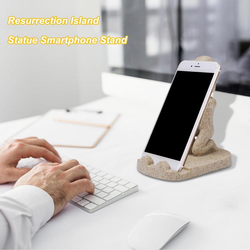 Подставка для телефона в виде скульптуры острова Пасхи, новинка, подставка для телефона, подходит для домашнего офиса, стола, праздничного украшения автомобиля