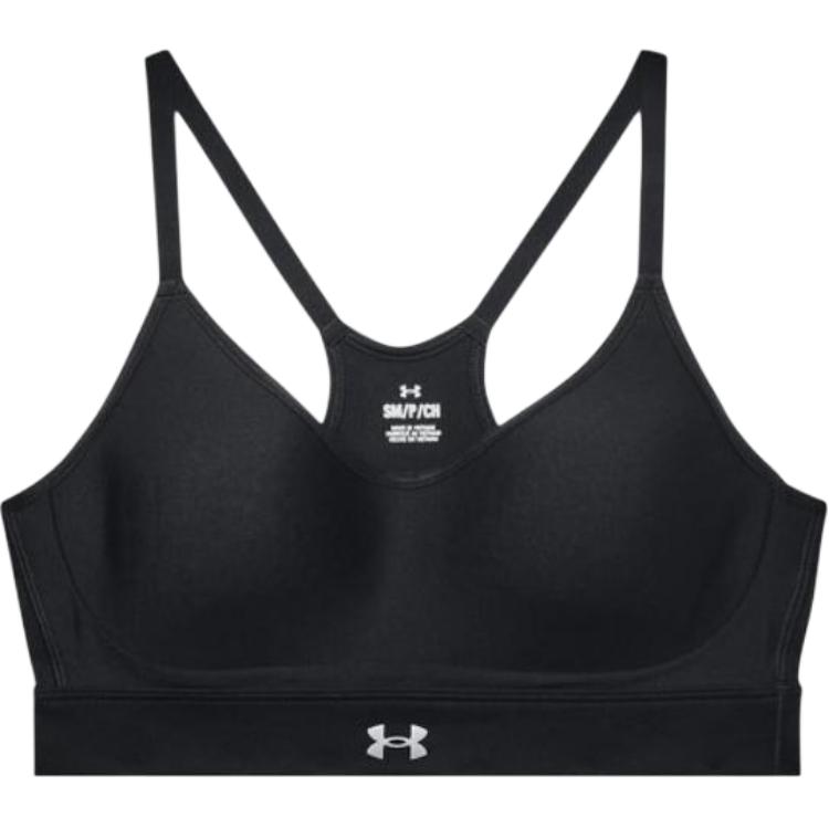 Under Armour Спортивный бюстгальтер для тренировок низкой интенсивности Continuum с принтом логотипа Женское нижнее белье Черный 1372871-001