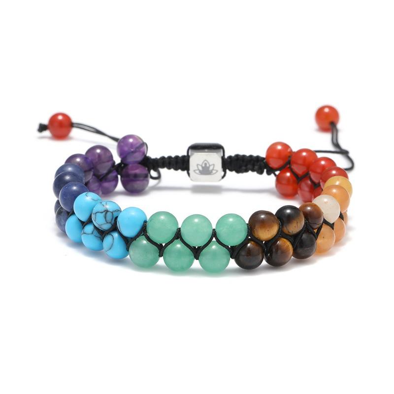 Colorful Natural Agate Bracelet Black Onyx Stone Energy Bracelets Unisex Modern Creative Yoga Meditation Manual Jewelry Spiritual Healing Ornaments