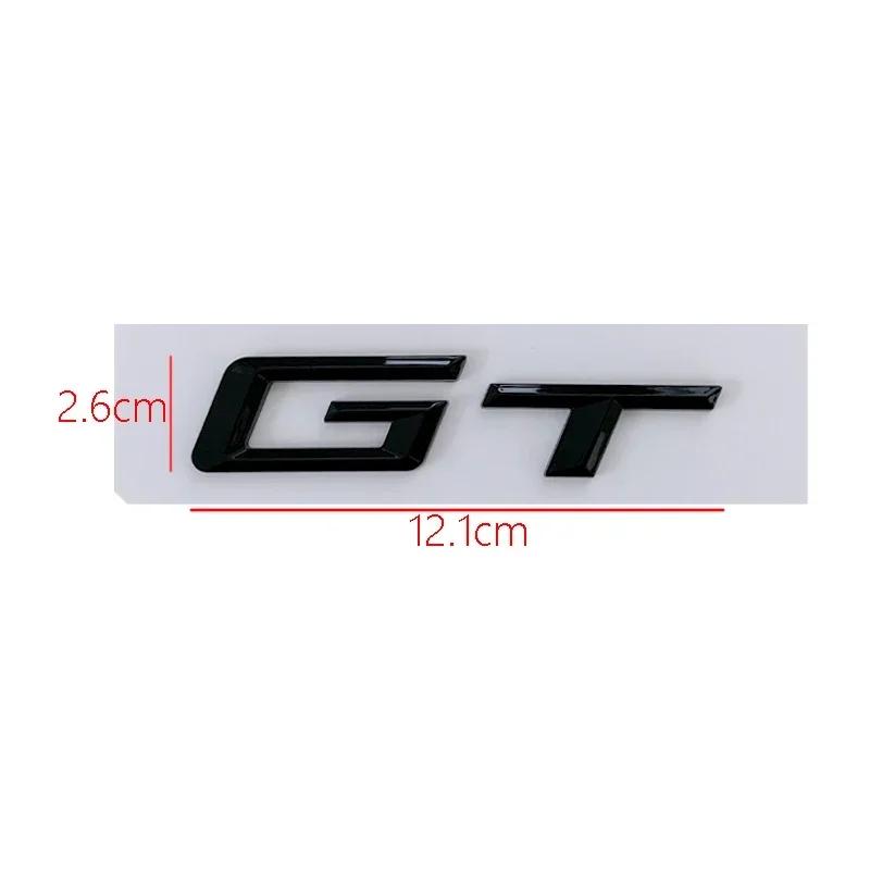 Chrome Black 3D Letters GT ABS Emblem for 5 3 Series 320d E36 320 C 400 650 530 F07 F34 G32 GT Car Trunk Badge Logo Sticker