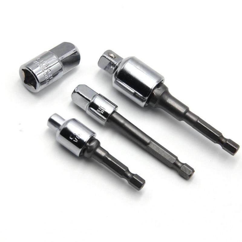 652F Professional Socket Adapter 4 Size Steel Extension Rod Square Socket Adapter
