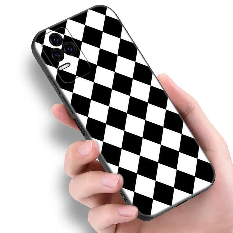 Черный белый клетчатый чехол для телефона Zebra для Xiaomi Redmi Note 5 6 9T K20 K40 K50 Pro 7A 8A 9A 9C 9i 10A 10C A1 S2 TPU черный чехол