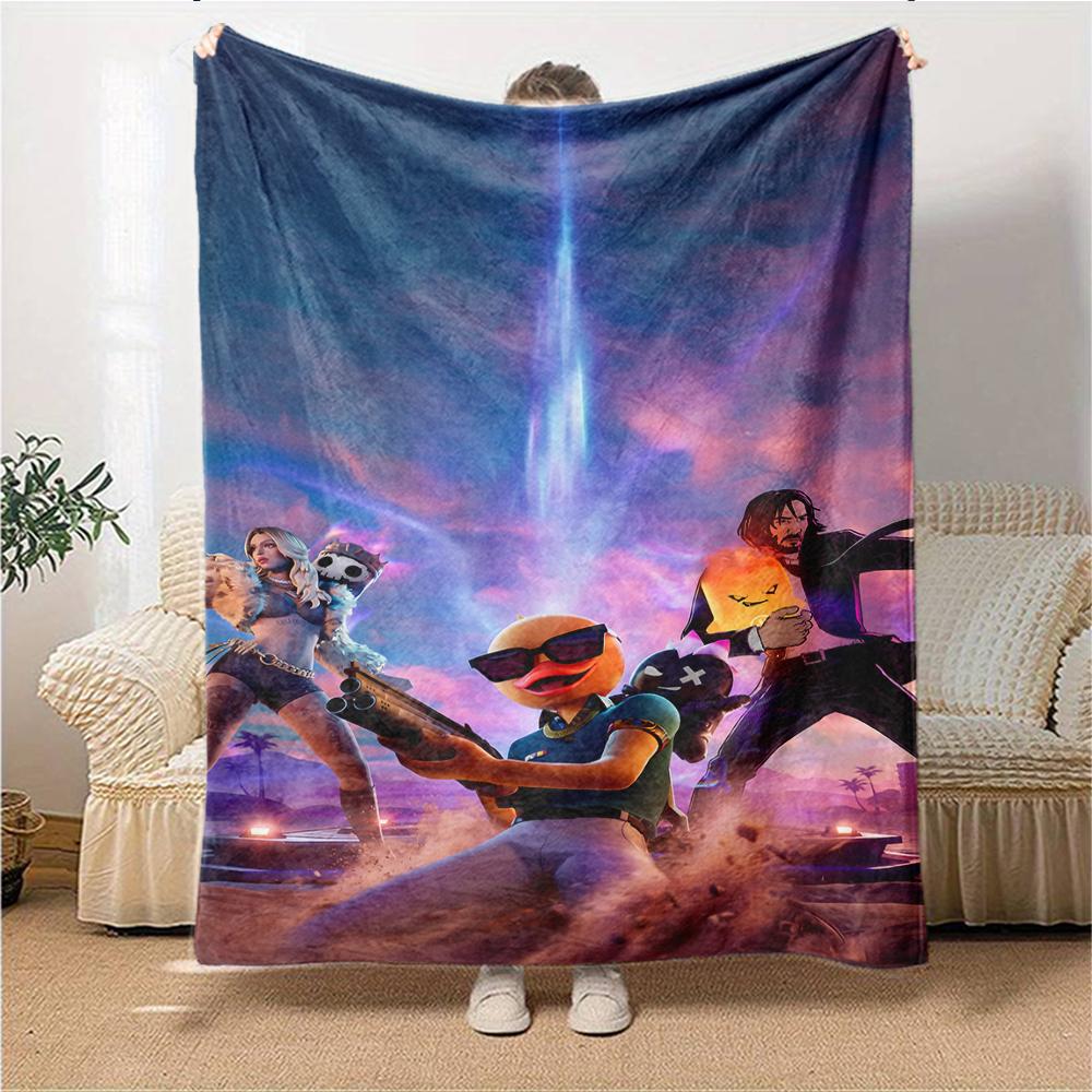 Fortnite Desert Adventure Blanket Soft Throw Blanket For Home Bedroom Bed Sofa Travel Office Solid Christmas Blanket