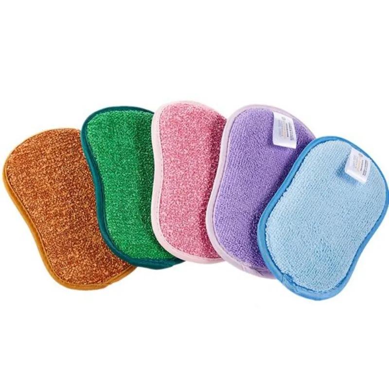 5 шт. многофункциональная губка из микрофибры для мытья посуды щетка для мытья посуды губка для мытья посуды антибактериальные кухонные принадлежности для мытья кастрюль