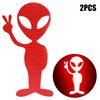 Alien Reflective Personalized Car Stickers Car Bumper Decorative Warning Stickers Night Driving Safety Reflective Stickers