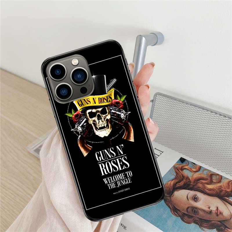 Чехол для телефона Guns N Roses для Apple Iphone 16 15+ 17 Pro Max 14 Plus 16E Air 13 12 Mini Прозрачный Силиконовый Милый Чехол Мягкий