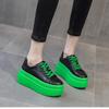New  Women Casual Shoes Super Thick 8cm Platform Wedge  Fashion Sneakers Chunky  Spring Flats