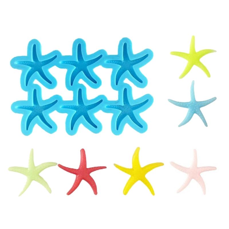 Crystal Epoxy Mold Earrings S Jewelry Mold Hanging Pendant Decoration Starfish Irregular Silicone Mold