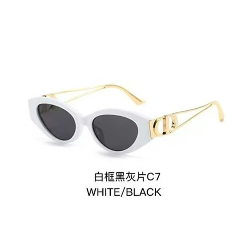 New European and American style cat eye sunglasses ins star fashion metal legs sunglasses UV protection