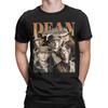 Винтажные мужские футболки Dean Winchester из сериала Сверхъестественное 100% хлопок Винтажные футболки с круглым вырезом Короткий рукав Одежда Большие размеры