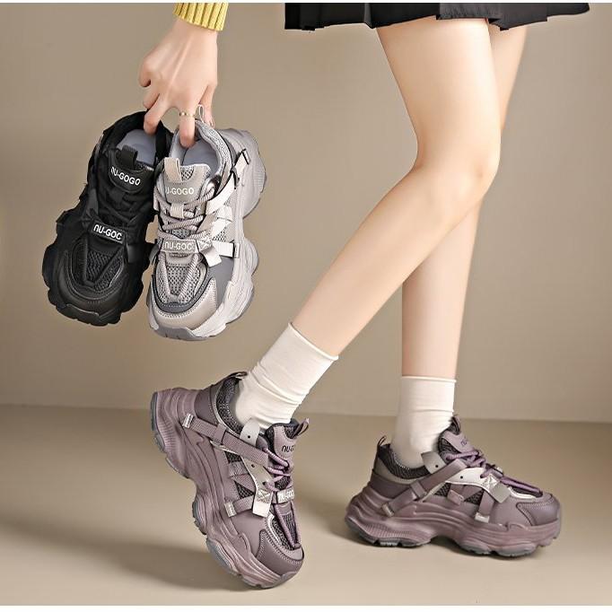 Mesh Dad Shoes Women's Platform Muffin Spring 2025 New Versatile Small Height Increase Casual Women's Shoes