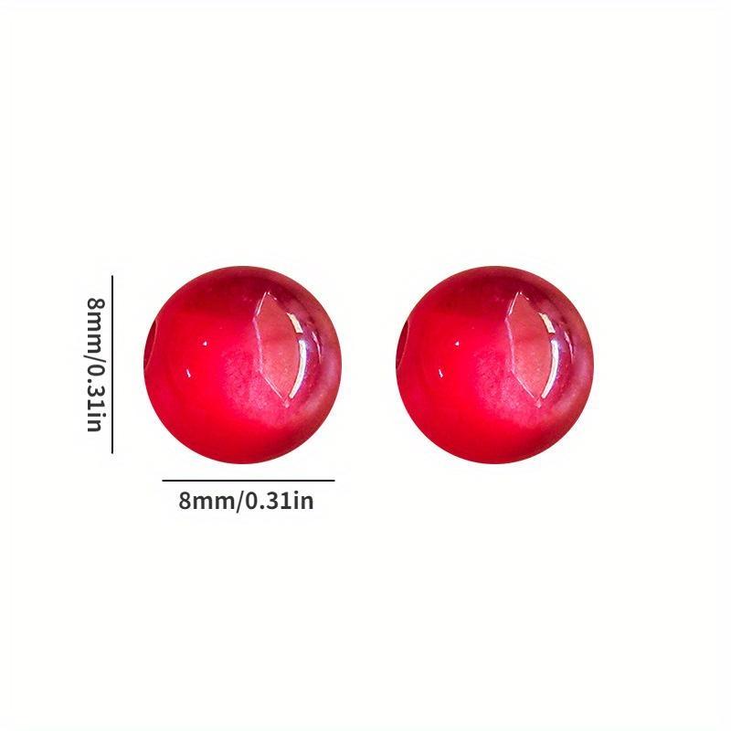 100 шт. бусины из смолы с имитацией кошачьего глаза, круглые бусины, ожерелья из бисера ручной работы, браслеты, серьги, ювелирные аксессуары