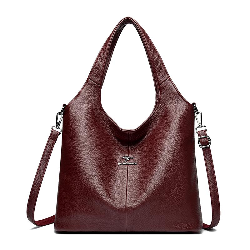 Большая вместительная роскошная дизайнерская сумка-мешок из высококачественной мягкой кожи через плечо