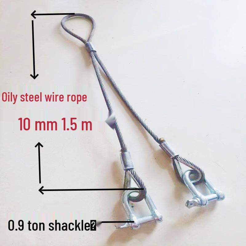 Двухветвевой строп из плетеного стального каната с крюками для такелажа при обслуживании кранов