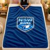 Flannel BlanketNSW Blues Warm Soft Throw Blanket for Indoor Sofa Bed Living Room Use